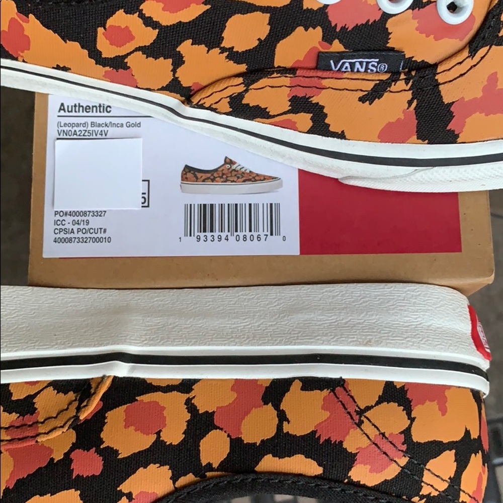 VANS AUTHENTIC LEOPARD BLACK/INCA GOLD Men’s - Picture 12 of 16